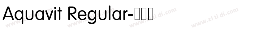 Aquavit Regular字体转换